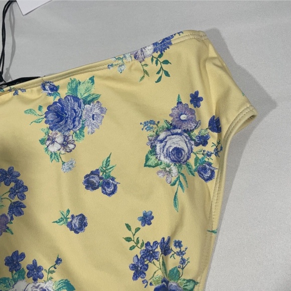 NWT WEWOREWHAT [‎ Small ] High Rise Swim Bottoms in Double Cream Yellow - Picture 9 of 12